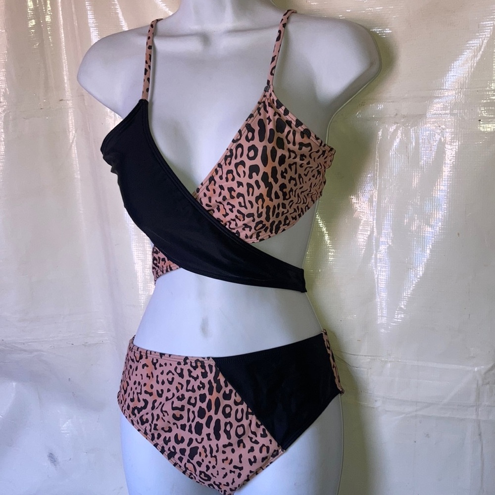 Wrap Leopard Print Bikini Medium
